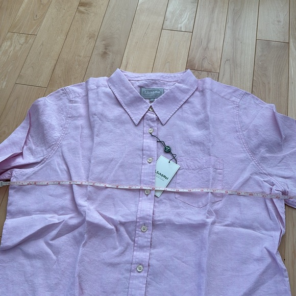 Light pink 100% linen shirt - Schoffel UK 20 - Picture 3 of 7